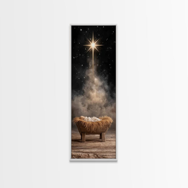 Guiding Star Promise – Framed Canvas Print – Christmas Art – Jesus Painting – Christian Art Canvas – Christian Christmas Art – Bible Art –