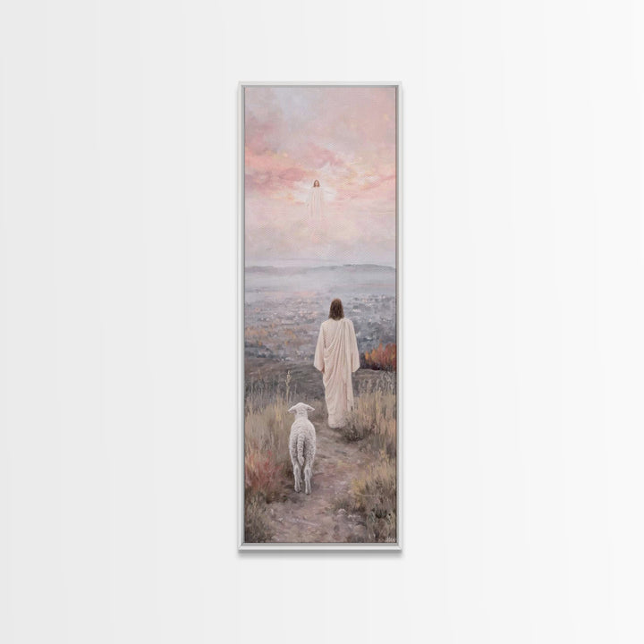 The Shepherd’s Path – Framed Canvas Print – Bible Art – Christian Wall Art – Jesus Painting – Christian Christmas Art – Christian Art Canva