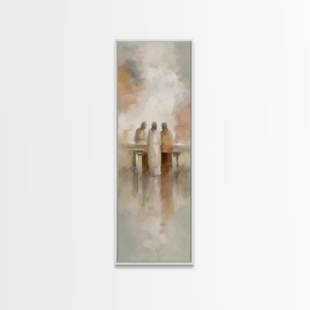 Table of Light – Framed Canvas Print – Tall Narrow Wall Art – Christian Wall Art – Christian Art Canvas – Christian Christmas Art – Christi