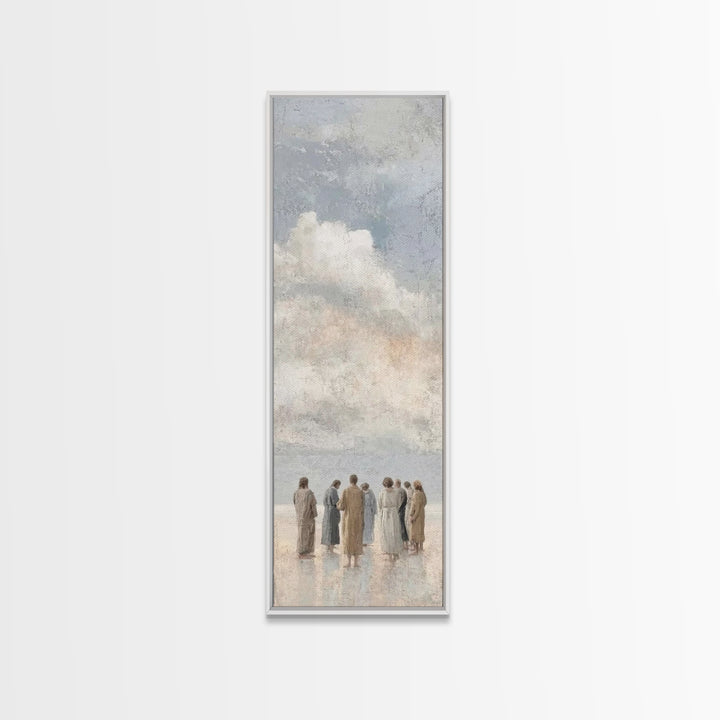 Gathered In Light – Framed Canvas Print – Tall Skinny Art Print – Christian Art Canvas – Christian Wall Art – Jesus Painting – Christian Ch