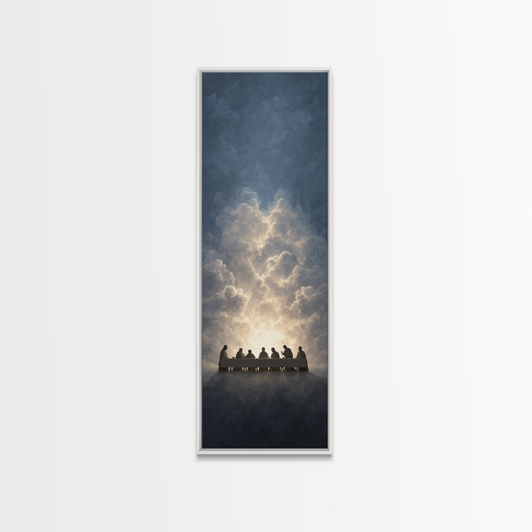 Upper Room Glory – Framed Canvas Print – Narrow Art – Christian Art Canvas – Christian Wall Art – Jesus Painting – Christian Christmas