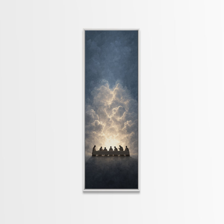 Upper Room Glory – Framed Canvas Print – Narrow Art – Christian Art Canvas – Christian Wall Art – Jesus Painting – Christian Christmas