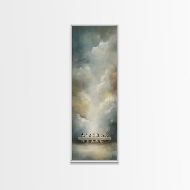 Radiant Supper – Framed Canvas Print – Tall Skinny Art Print – Christian Wall Art – Christian Art Canvas – Jesus Painting – Christmas Art