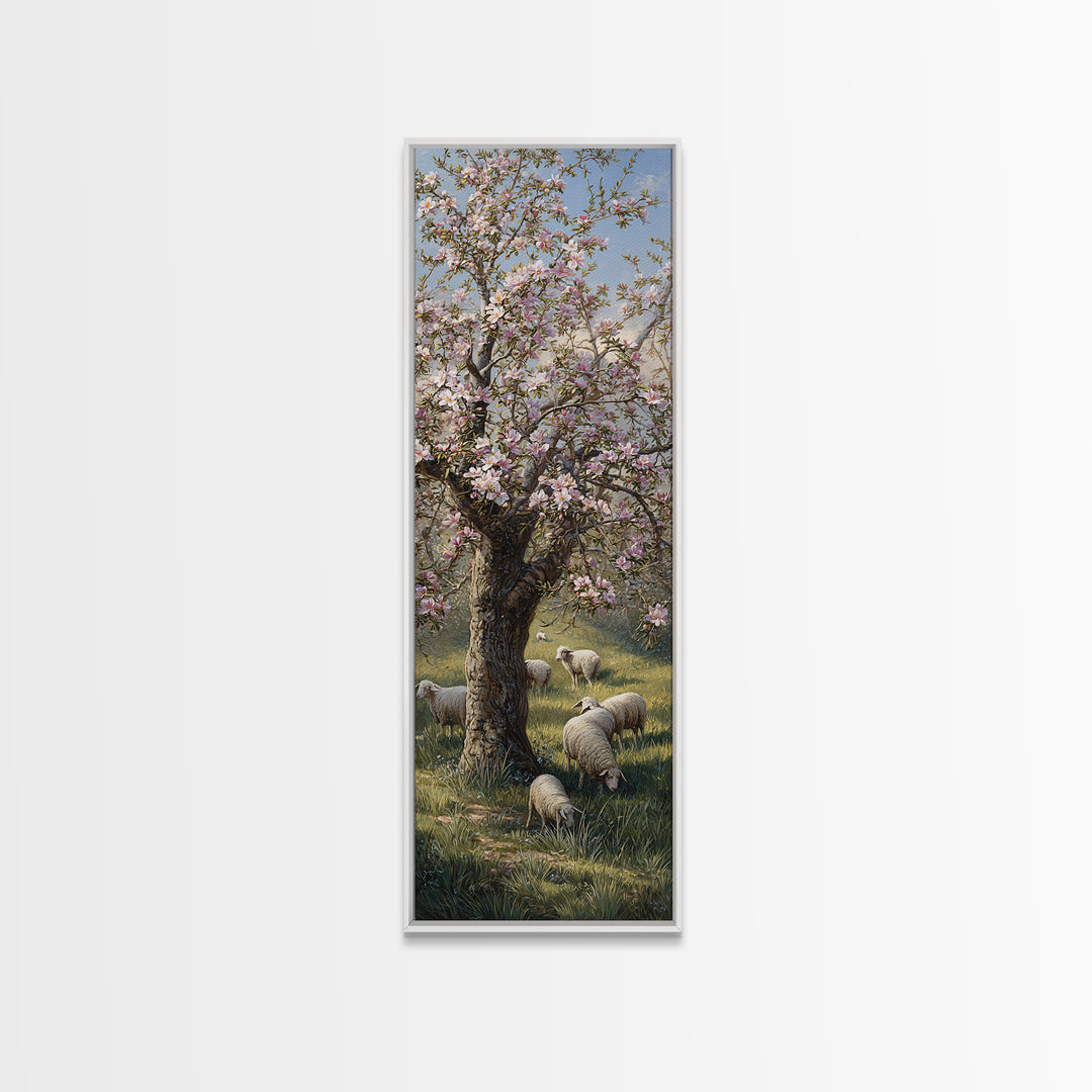 Risen Dawn Glory – Framed Canvas Print – Christian Wall Art – Tall Narrow Wall Art – Christian Art Canvas – Jesus Painting