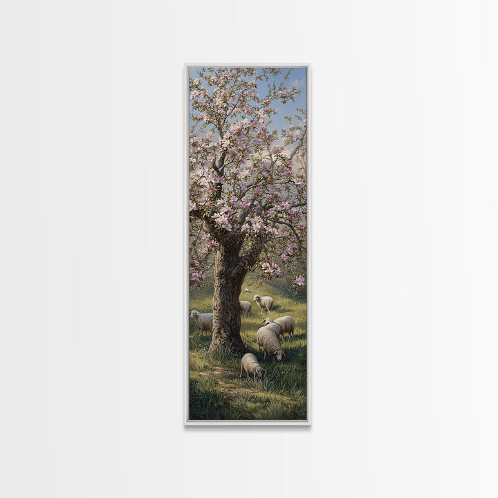 Risen Dawn Glory – Framed Canvas Print – Christian Wall Art – Tall Narrow Wall Art – Christian Art Canvas – Jesus Painting