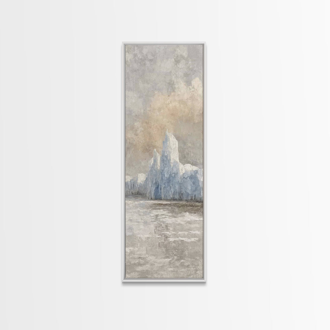Iceberg Of Wonder | Framed Canvas Print | Christian Art | Christian Wall Art | Christian Art Canvas | Narrow Art | Christmas Art