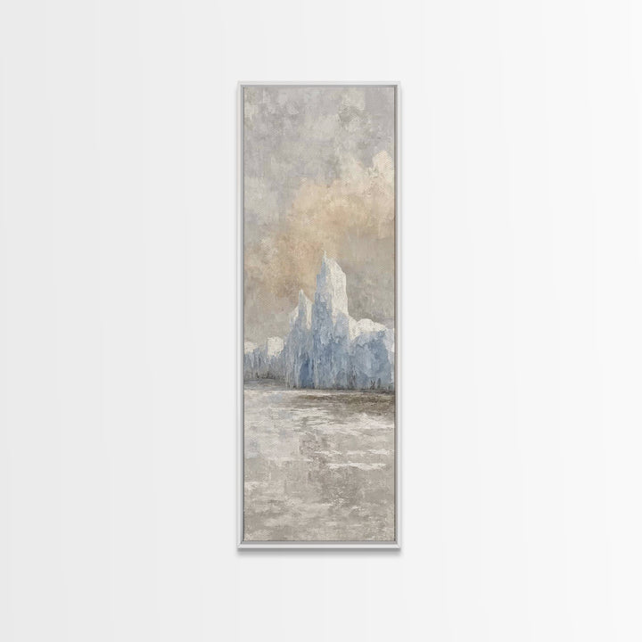 Iceberg Of Wonder | Framed Canvas Print | Christian Art | Christian Wall Art | Christian Art Canvas | Narrow Art | Christmas Art