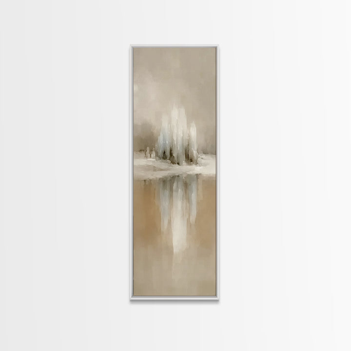 Winter Crystal Peaks - Framed Canvas Print - Christian Art Canvas - Christian Wall Art - Christmas Art - Skinny Art - Christian Christmas A