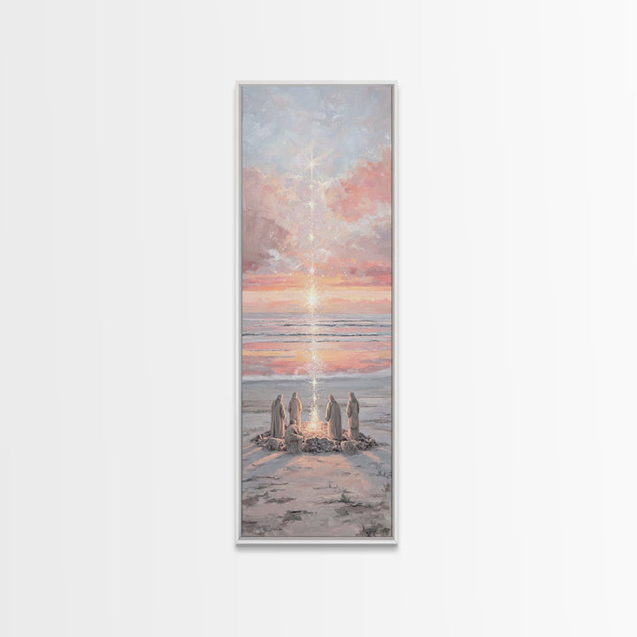 Ocean Morning Watch – Framed Canvas Print – Narrow Art – Christian Wall Art – Christian Art Work – Christmas Art