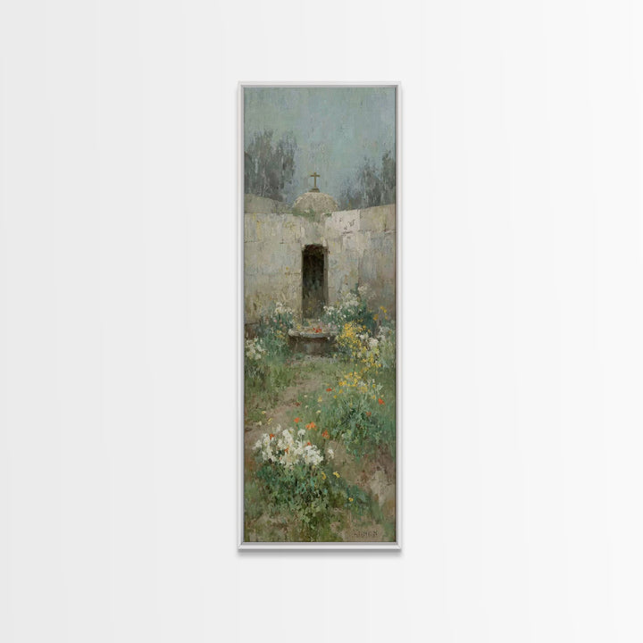 Ancient Garden Hope – Framed Canvas Print – Christian Wall Art – Jesus Painting – Narrow Art – Christian Art Canvas – Christian Christmas A