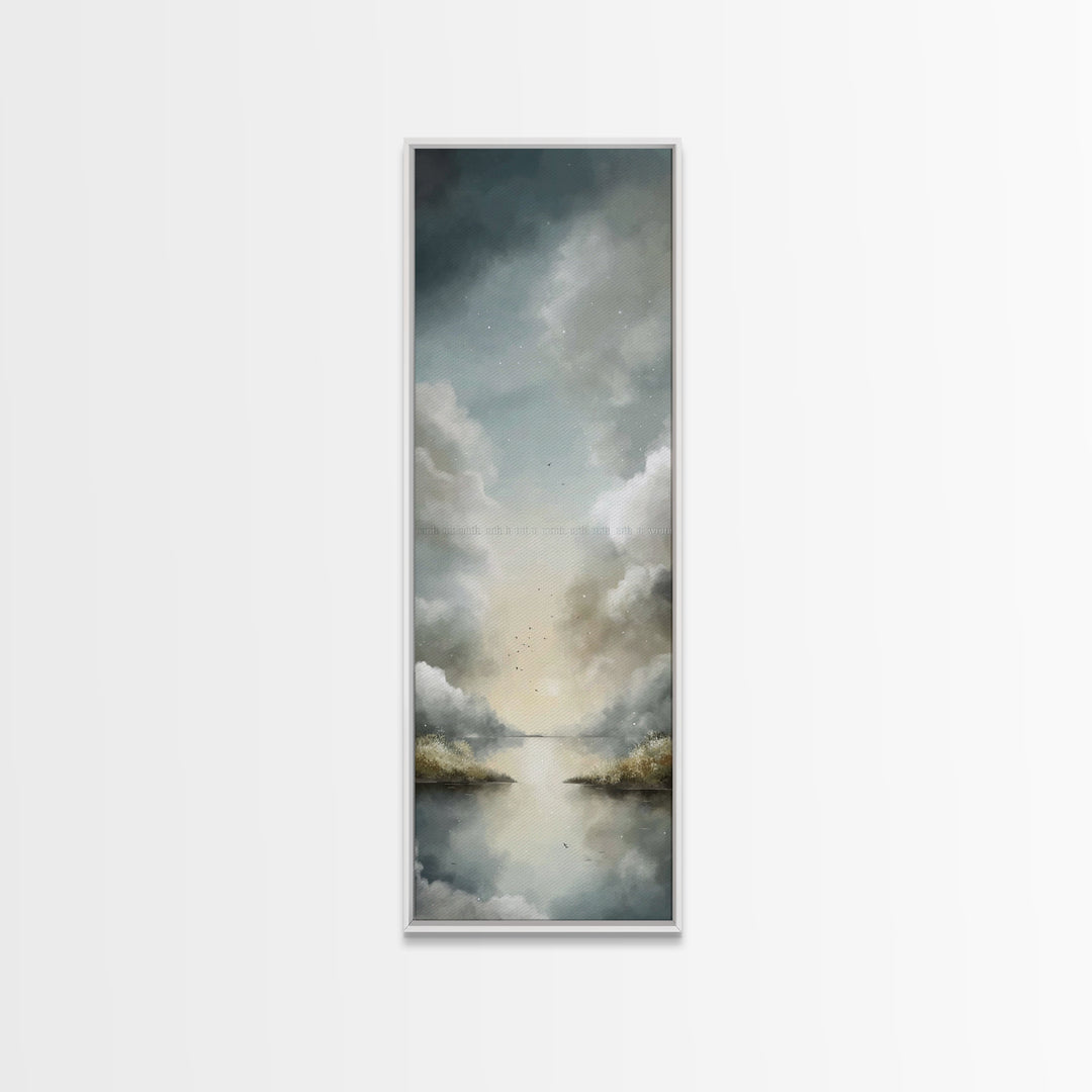 Heavenly Ascent – Framed Canvas Print – Skinny Art – Christian Wall Art – Abstract Christian Art – Christian Art Canvas – Christian Art Pri