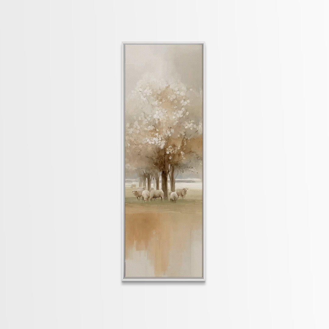 Fields Of Promise – Framed Canvas Print – Christian Art Canvas – Jesus Painting – Christian Wall Art – Tall Narrow Wall Art