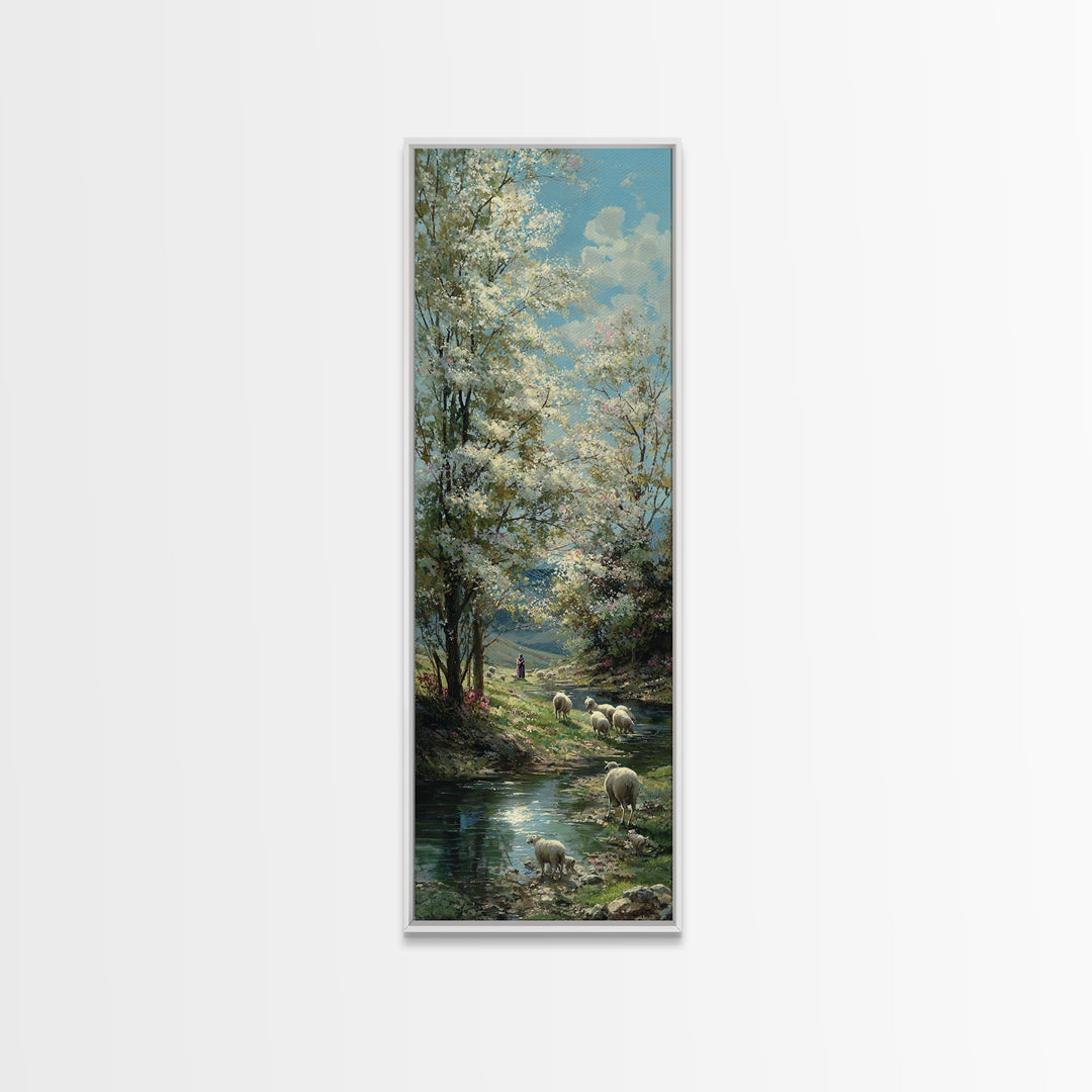 Springtime Of Mercy | Framed Canvas Print | Skinny Art | Christian Wall Art | Jesus Painting | Christian Art Print | Christmas Art