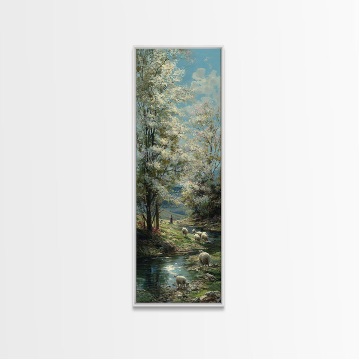 Springtime Of Mercy | Framed Canvas Print | Skinny Art | Christian Wall Art | Jesus Painting | Christian Art Print | Christmas Art