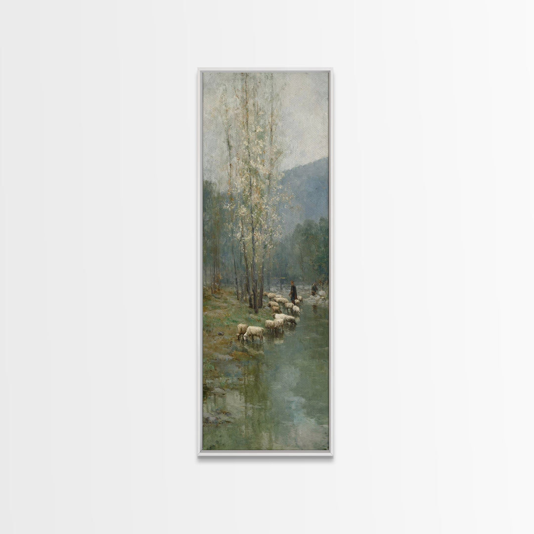 Blossoms Of Hope – Framed Canvas Print – Tall Skinny Art Print – Christian Art Canvas – Jesus Painting – Christian Christmas Art