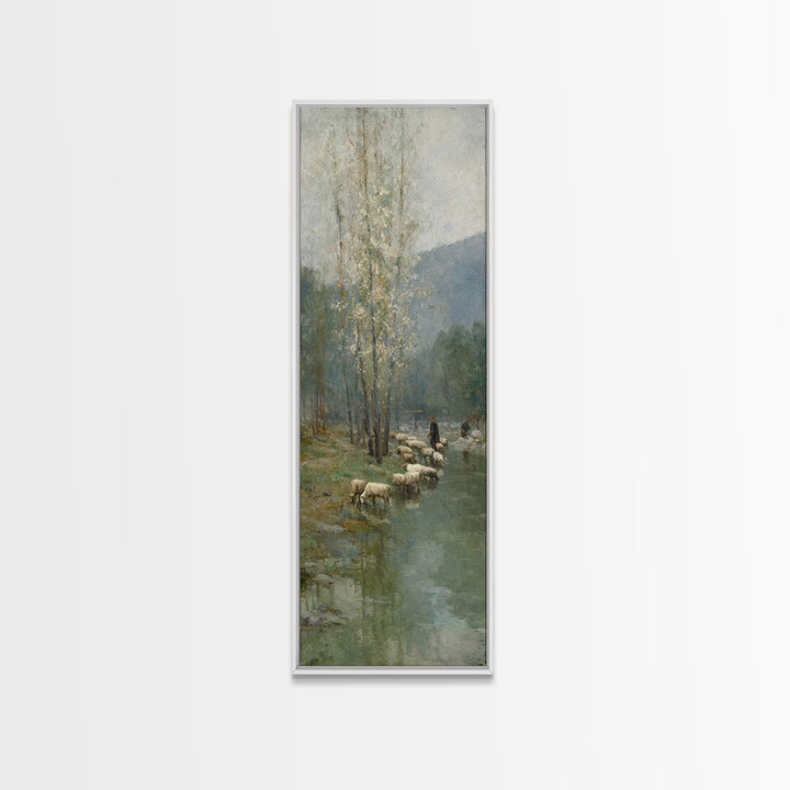 Blossoms Of Hope – Framed Canvas Print – Tall Skinny Art Print – Christian Art Canvas – Jesus Painting – Christian Christmas Art