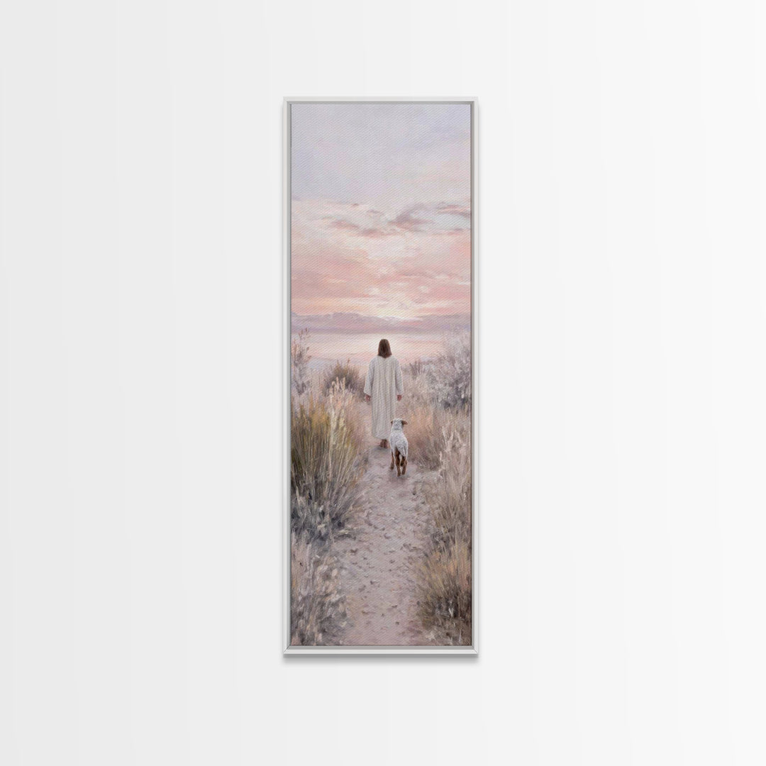 Dawn Of Comfort | Framed Canvas Print | Narrow Art | Christian Art Canvas | Jesus Painting | Christian Wall Art | Modern Christian Art