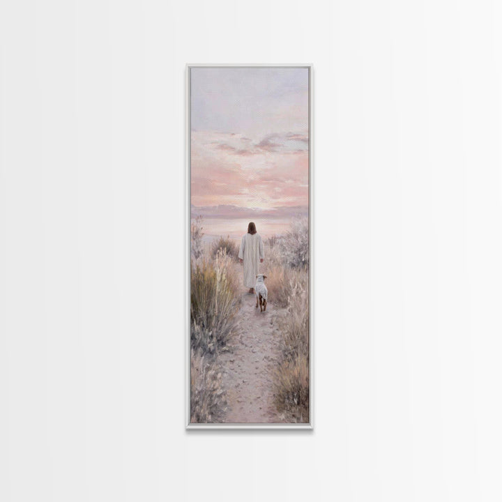 Dawn Of Comfort | Framed Canvas Print | Narrow Art | Christian Art Canvas | Jesus Painting | Christian Wall Art | Modern Christian Art