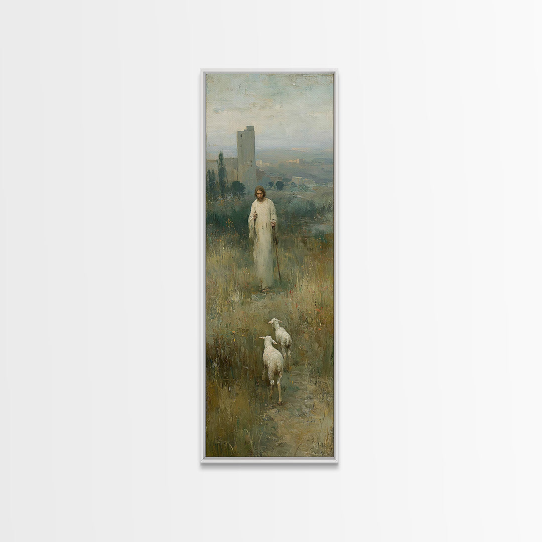Heavenly Pathway | Framed Canvas Print | Skinny Art | Christian Art Print | Jesus Painting | Christian Wall Art | Christian Art Canvas