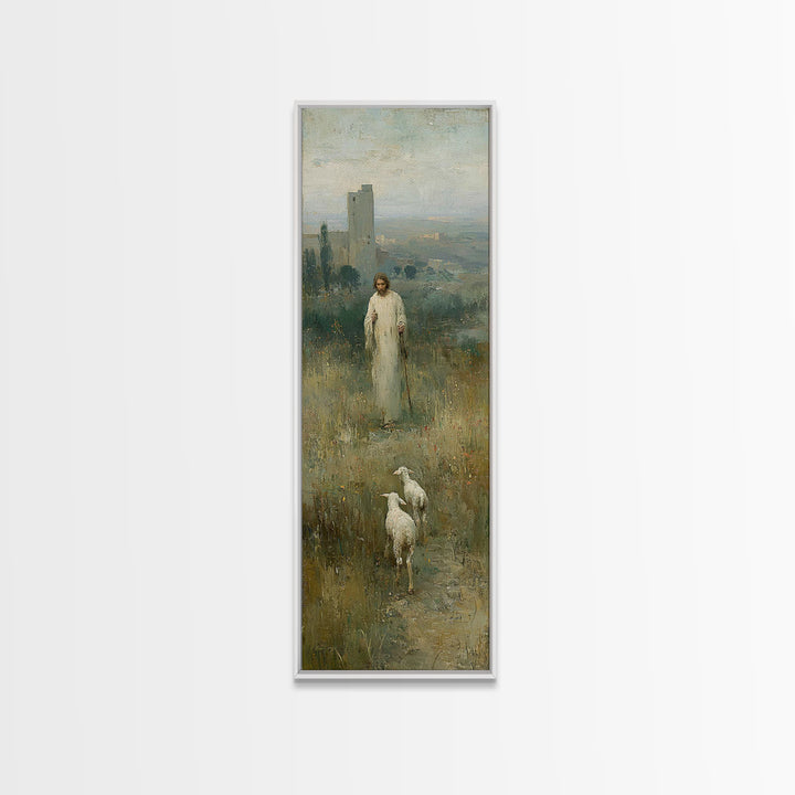 Heavenly Pathway | Framed Canvas Print | Skinny Art | Christian Art Print | Jesus Painting | Christian Wall Art | Christian Art Canvas