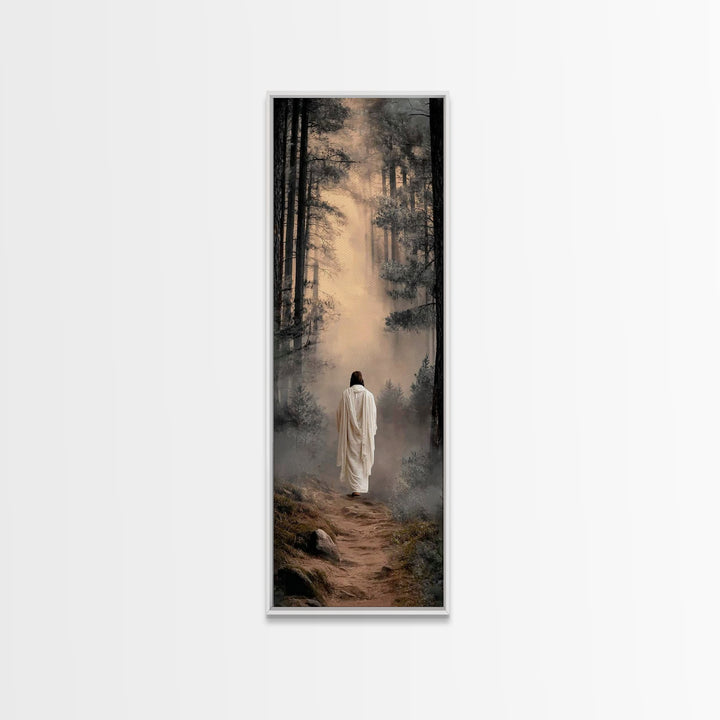 Redeemer’s Walk – Framed Canvas Print – Tall Skinny Art Print – Christian Art Work – Christian Painting – Jesus Canvas Art – Christian Chri