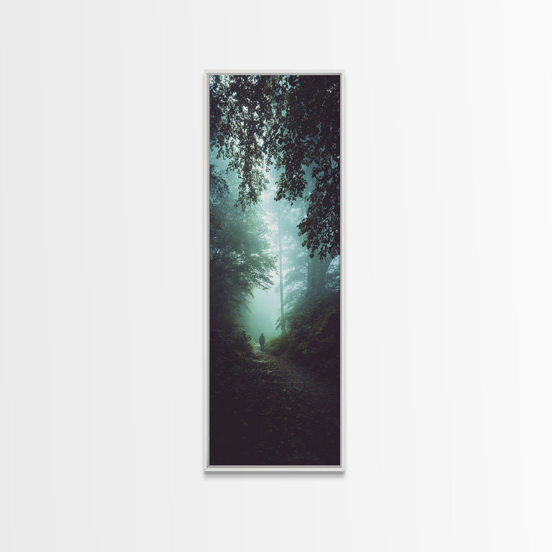 Light Of Mercy – Framed Canvas Print – Narrow Art – Christian Wall Art – Christian Art Gift – Jesus Painting – Moody Christian Art – Christ
