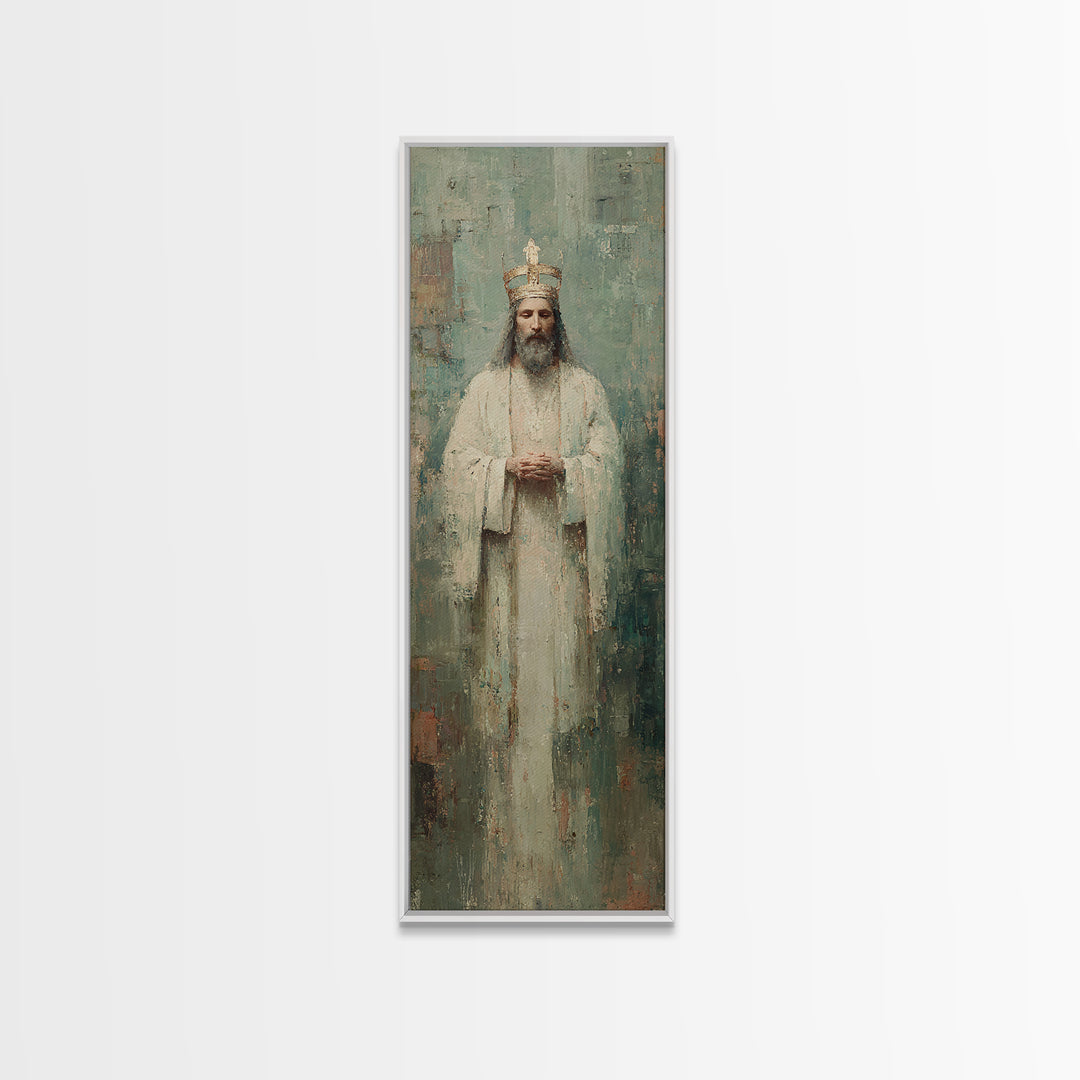 Majesty Of Heaven – Framed Canvas Print – Tall Narrow Wall Art – Christian Wall Art – Large Jesus Painting – Christian Art Work – Christmas