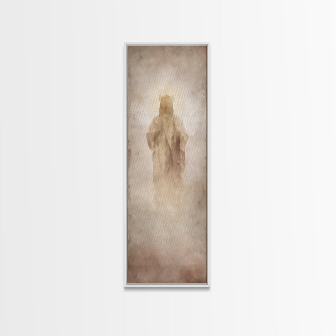 Radiant Holy Crown – Framed Canvas Print – Skinny Art – Christian Painting – Jesus Art Print – Christian Christmas Art – Modern Christian A