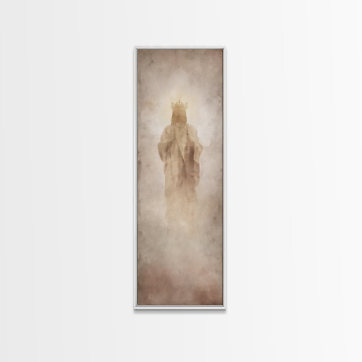 Radiant Holy Crown – Framed Canvas Print – Skinny Art – Christian Painting – Jesus Art Print – Christian Christmas Art – Modern Christian A