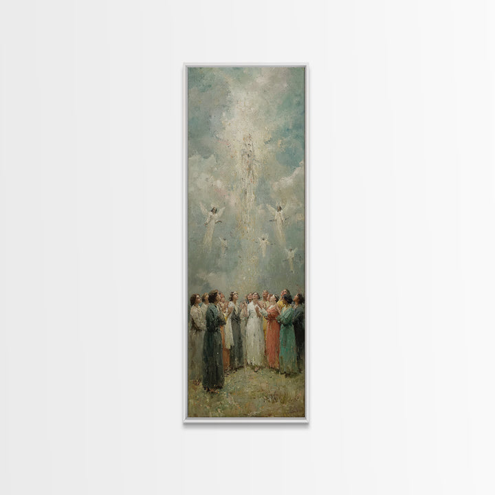 Ascension Light – Framed Canvas Print – Christian Wall Art – Modern Christian Painting – Christian Art Canvas – Narrow Art – Christian Gift