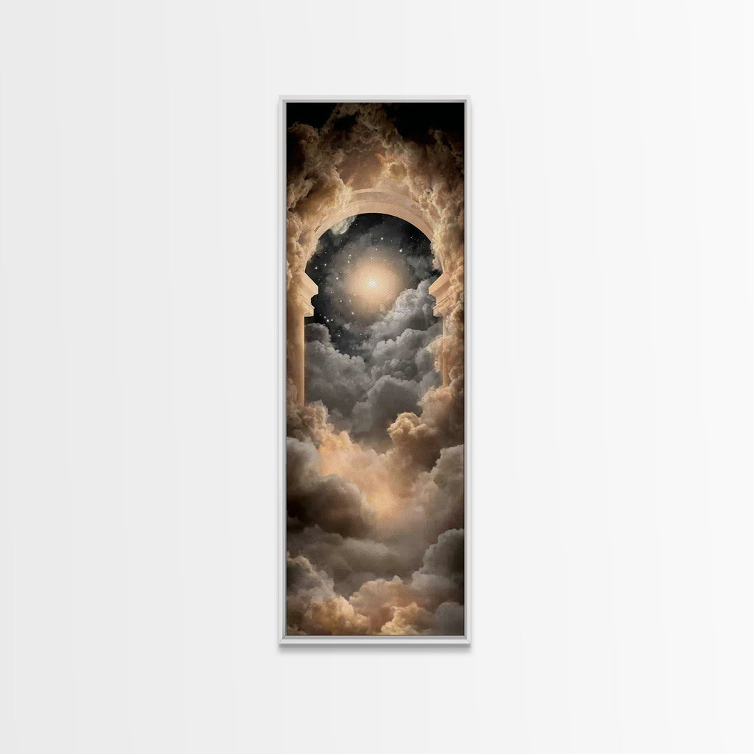 Celestial Gate – Framed Canvas Print – Christian Art Canvas – Moody Christian Art – Christian Wall Art – Skinny Art – Christian Painting