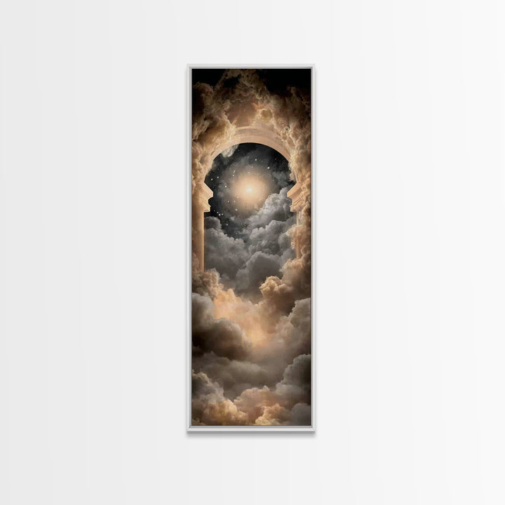 Celestial Gate – Framed Canvas Print – Christian Art Canvas – Moody Christian Art – Christian Wall Art – Skinny Art – Christian Painting