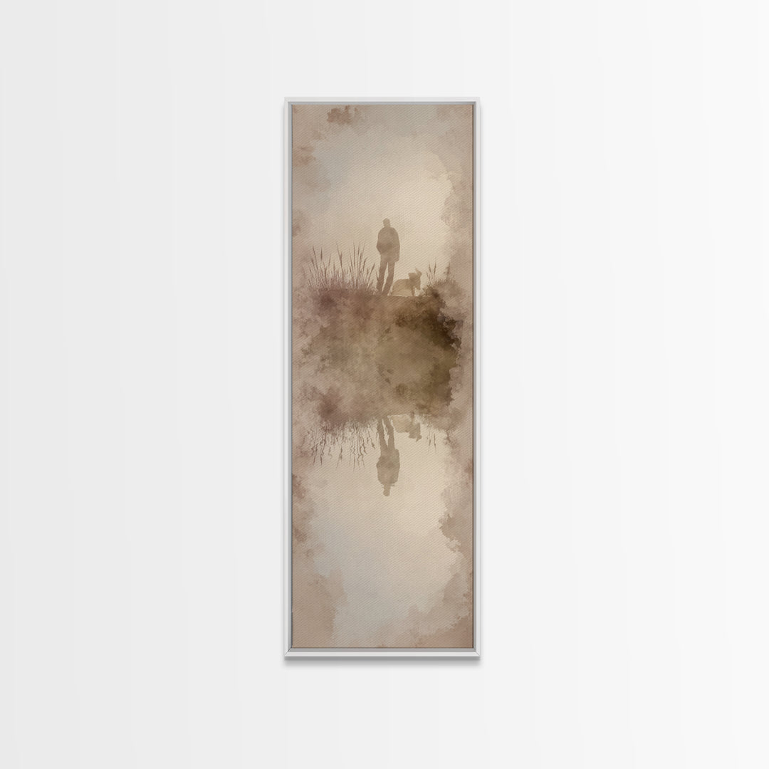 Autumn Shepherd Peace, Framed Canvas Print, Christian Art, Jesus Painting, Christian Art Canvas, Tall Narrow Wall Art, Christian Wall Art