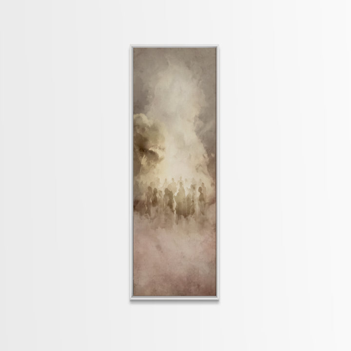 Heavenly Gathering – Framed Canvas Print | Christian Wall Art | Modern Christian Art | Christian Art Prints | Narrow Art | Christian Art Ca