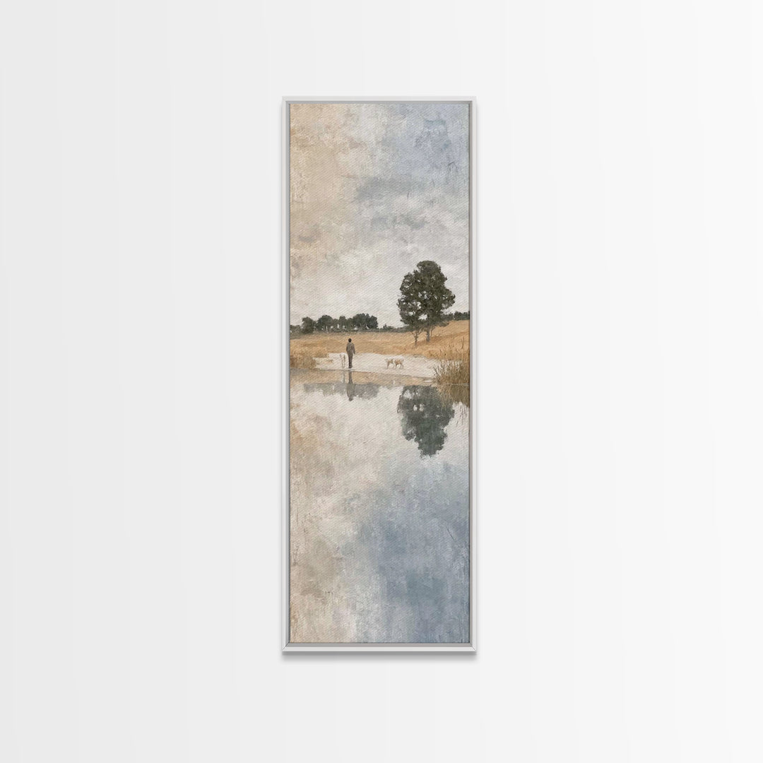 Shepherd’s Morning Glow – Framed Canvas Print – Christian Wall Art – Jesus Painting – Christian Art – Christian Art Canvas – Tall Narrow Wa