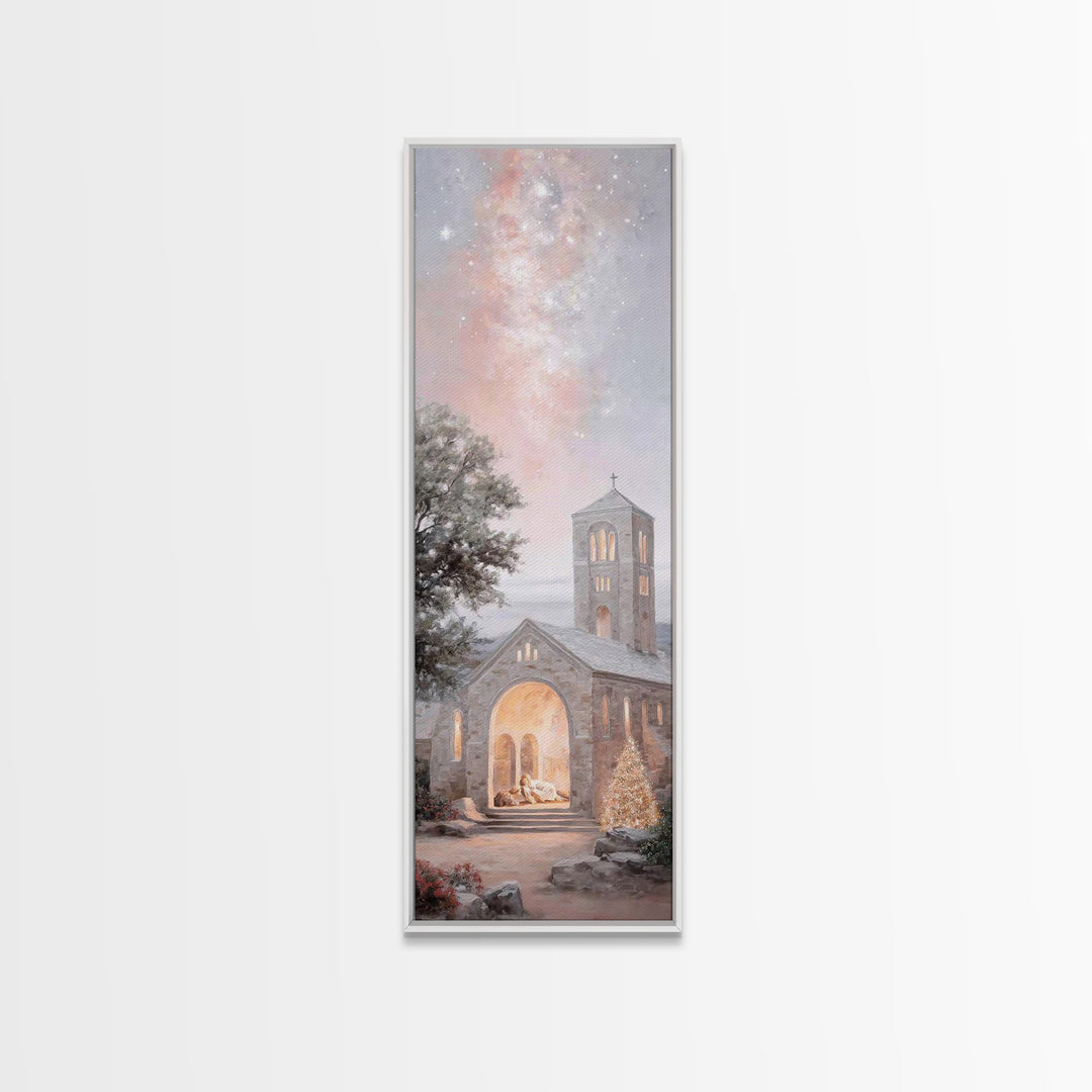 Star Of Bethlehem – Framed Canvas Print – Christian Christmas Art – Christian Wall Art – Christian Art Canvas – Skinny Art