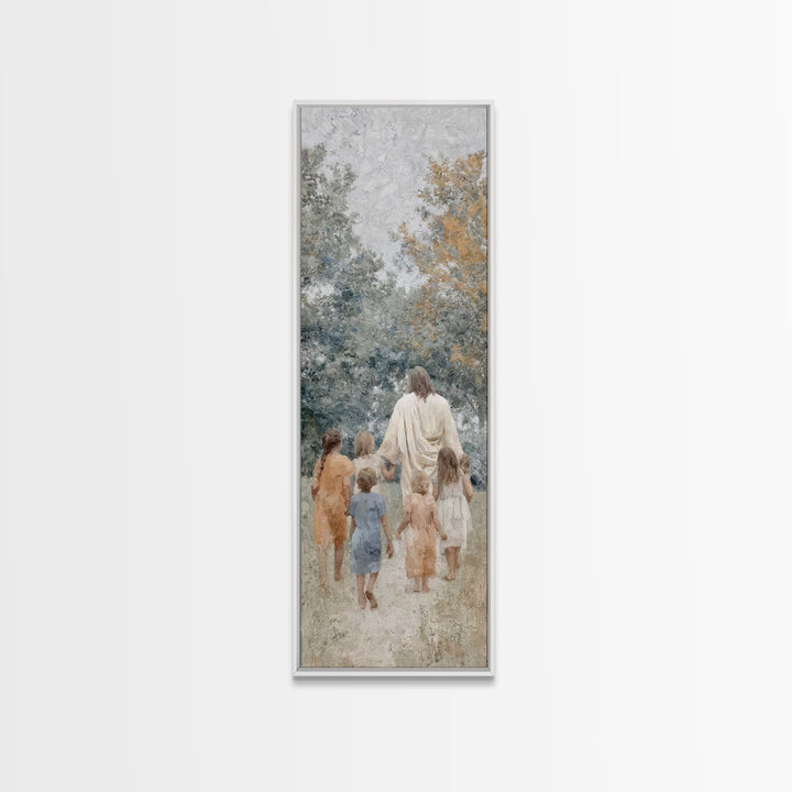 Guided By Christ – Framed Canvas Print – Skinny Art – Christian Art – Jesus Art Print – Christian Painting – Christian Wall Art