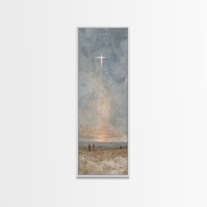 Sacred Dawn Star | Framed Canvas Print | Narrow Art | Christian Art Gift | Christmas Art Prints | Jesus Canvas Art