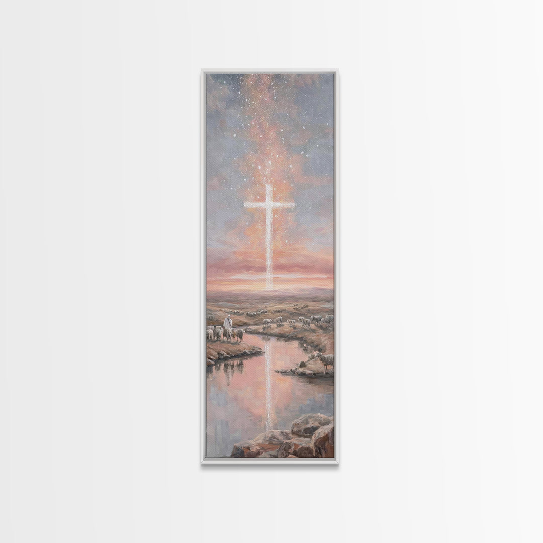 Desert Star Journey | Framed Canvas Print | Skinny Art | Christian Wall Art | Christmas Art | Jesus Canvas Art