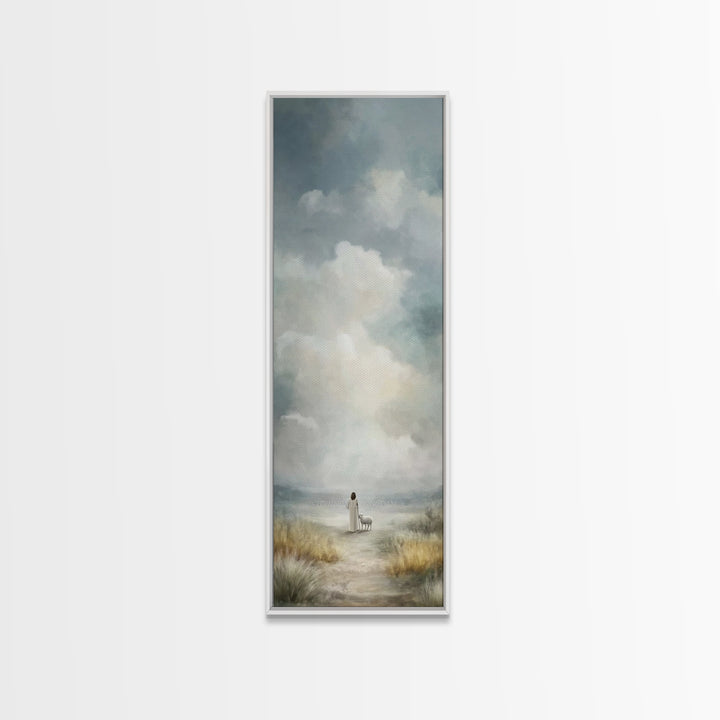 Path Of His Peace – Framed Canvas Print – Narrow Art – Christian Wall Art – Jesus Painting – Christian Art Canvas – Christian Decor