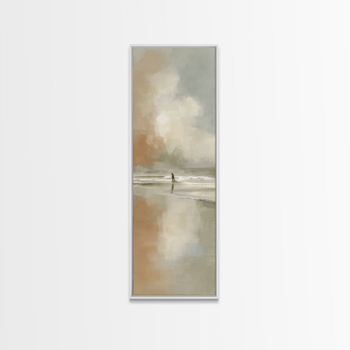 Shorelight Reverence – Framed Canvas Print – Christian Wall Art – Jesus Painting – Narrow Art – Christian Art Canvas – Christmas Art