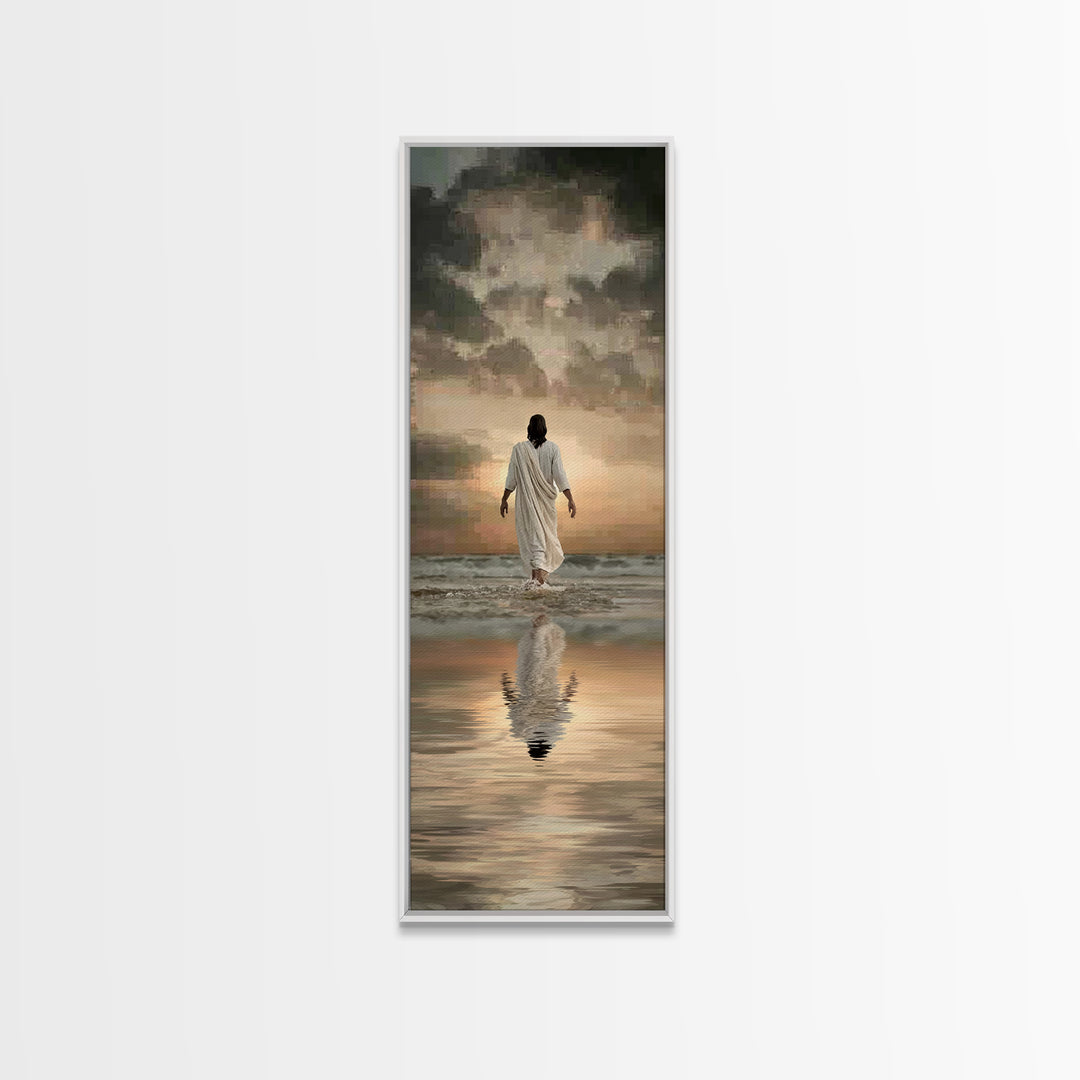 Eternal Horizon Path – Framed Canvas Print – Christian Wall Art – Narrow Art – Jesus Painting – Christian Art Canvas – Christmas Art