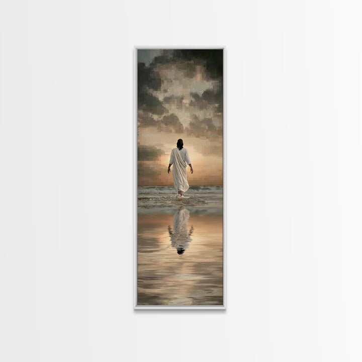 Eternal Horizon Path – Framed Canvas Print – Christian Wall Art – Narrow Art – Jesus Painting – Christian Art Canvas – Christmas Art