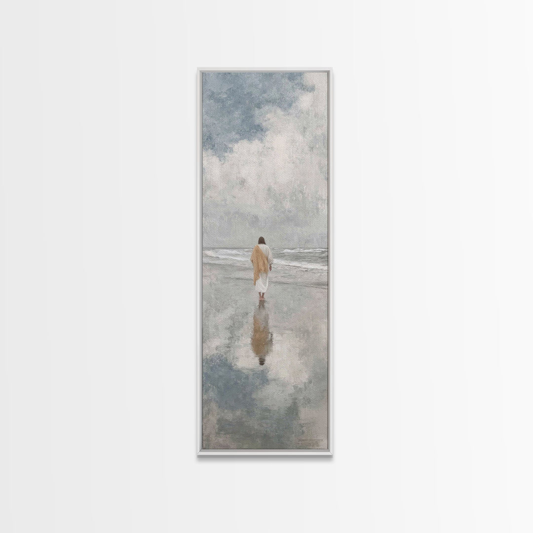 Morning Grace Tide – Framed Canvas Print – Christian Art – Skinny Art – Jesus Painting – Christian Art Canvas – Christmas Wall Art