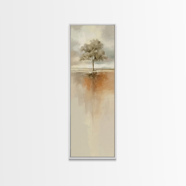 Autumn Roots Faith – Framed Canvas Print – Skinny Art – Christian Wall Art – Christian Art Canvas – Modern Christian Art – Christmas Art