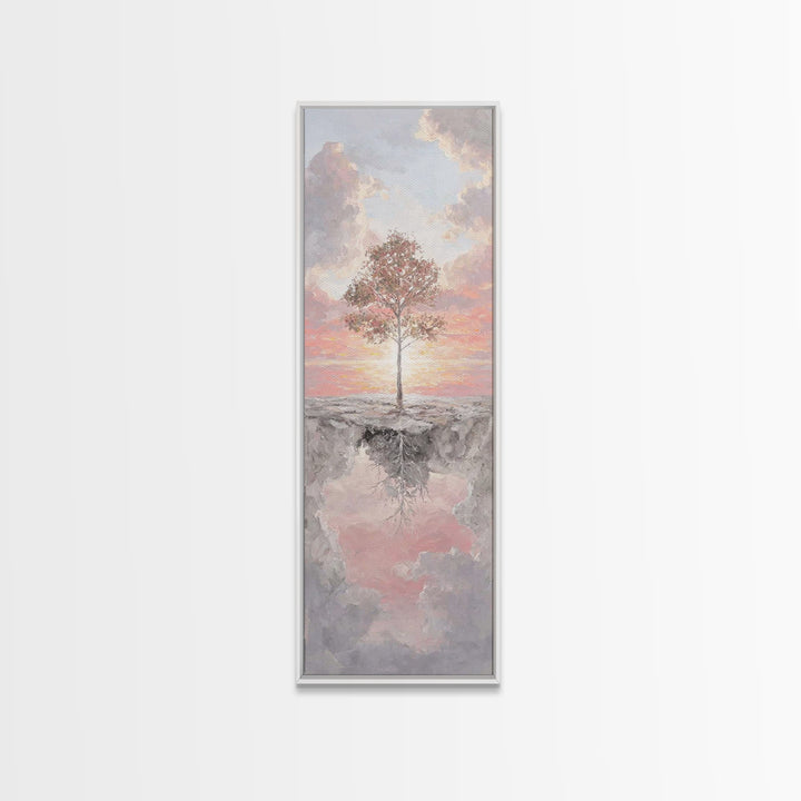 Dawn Blossom Grace – Framed Canvas Print – Tall Skinny Art Print – Christian Art – Christmas Art – Christian Art Canvas – Subtle Christian