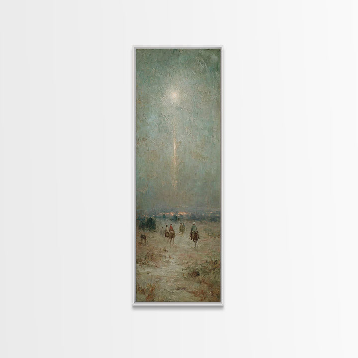 Star of Bethlehem – Framed Canvas Print – Christian Christmas Art – Christian Art Work – Tall Skinny Art Print – Christian Art Canvas – Chr