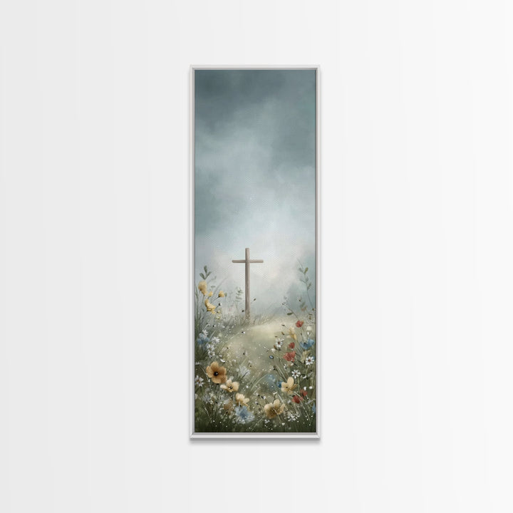 Pathway To Grace – Framed Canvas Print – Tall Narrow Wall Art – Christian Art Canvas – Christian Painting – Christmas Art – Christian Decor