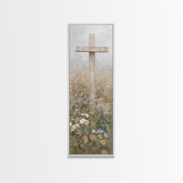 Field Of Mercy | Framed Canvas Print | Skinny Art | Christian Wall Art | Christian Art Canvas | Subtle Christian Art | Christian Christmas