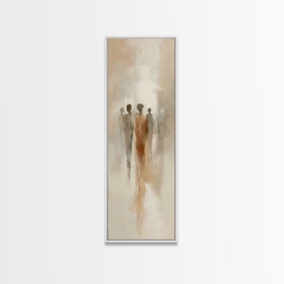Figures Of Grace – Framed Canvas Print – Tall Skinny Art Print – Christian Art Canvas – Abstract Christian Art – Christian Art Work – Chris